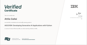 Certificate: AI0331EN: Developing Generative AI Applications with Python